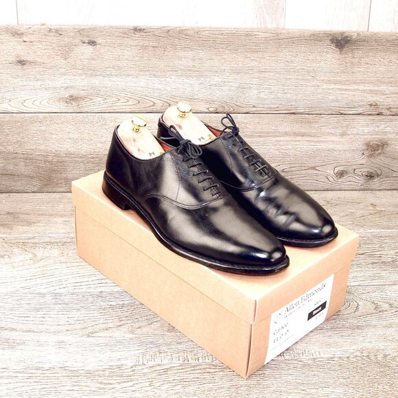 Allen Edmonds CARLYLE Plain Toe Oxford 11 D Black * add $15 new Trees - Picture 12 of 13